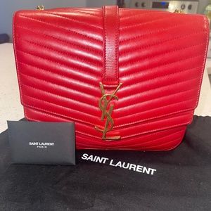YSL College Bag Red